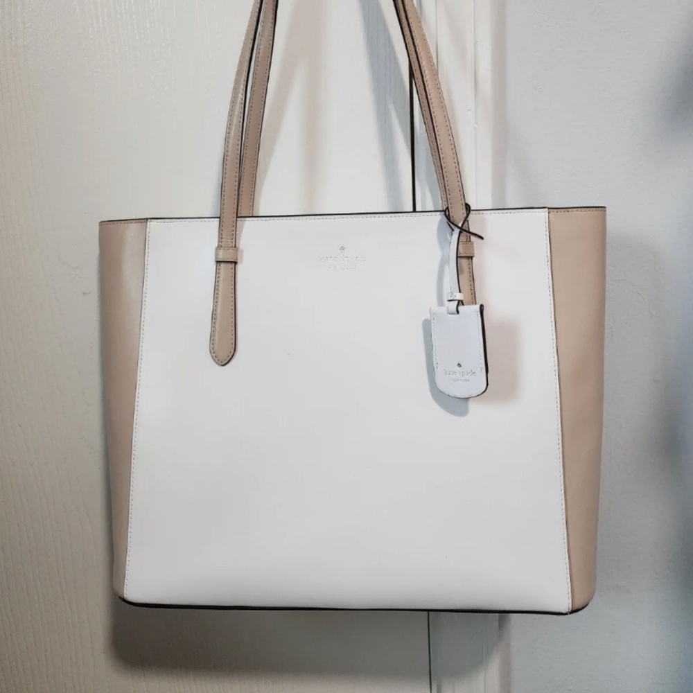 Authentic Kate Spade zip top tote - leather - used once